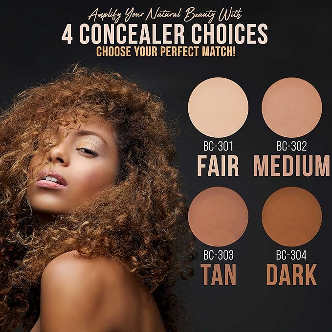 Belloccio High Definition Fair Shade Makeup Concealer 5 gram Jar - Conceal Imperfections, Hide Blemishes, Dark Under Eye Circles, Cosmetic Cream - Use Under Airbrush Foundation-Velvo Beauty