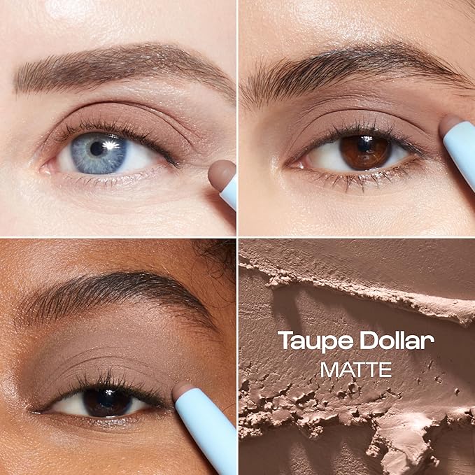 ALLEYOOP 11th Hour Waterproof Cream Eyeshadow Stick – Long-Lasting Eye Shadow Pencil & Eyeliner, Cream to Powder Stick & Highlighter – Smudge-Proof Eyeshadow Matte, Taupe Dollar Matte-Velvo Beauty