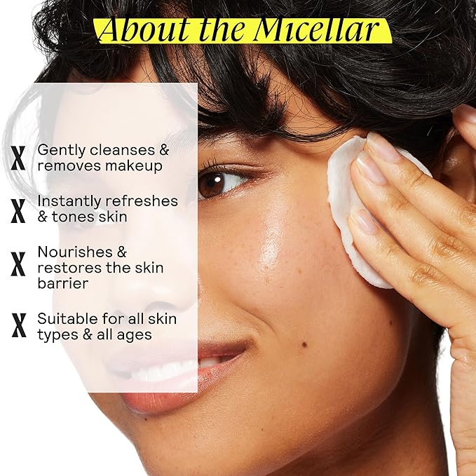 Micellar Water - Gentle Makeup Remover, No Rinse Cleanser & Toner for Sensitive Skin - No Common Irritants - Free from Alcohol, Oil, & Fragrance - 7 Ounce-Velvo Beauty