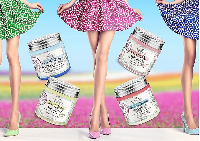 Bella and Bear Love Flutter Body Butter, Hydrating Formula, Soften & Prevent Scars, Stretch Mark Cream, 6.7oz-Velvo Beauty