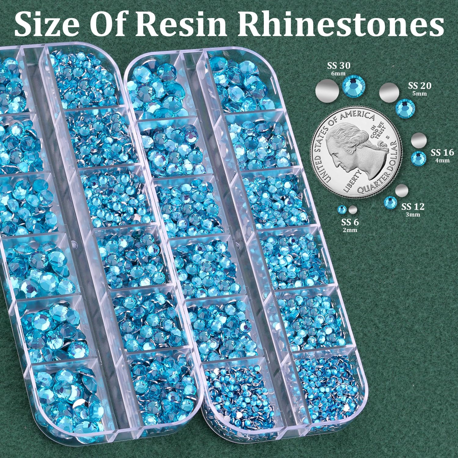 Resin Rhinestones for Crafting with B7000 Jewelry Glue, 2 Boxes Indicolite Flatback Crystals with 3Pcs 10ml Glue for Bedazzling Crafts DIY Nail Art Makeup，Non Hotfix Gems for Clothing Shoes-Velvo Beauty