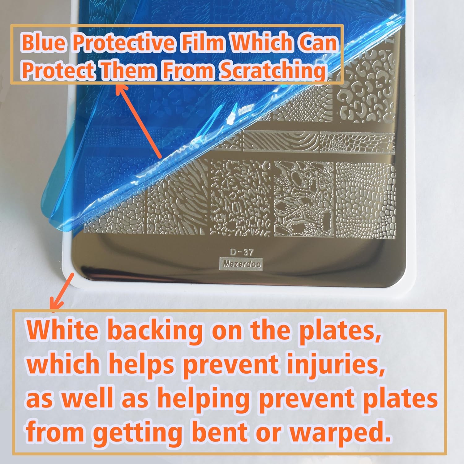 Leopard Snake Nail Stamping Plate Stencils for Nail Art Reusable 2Pcs Large Size Nail Stamper Plates Templates Cat Crocodiles Stripes Line Print Nail Design Stamp Plate Stainless Steel Nail Art Tools-Velvo Beauty