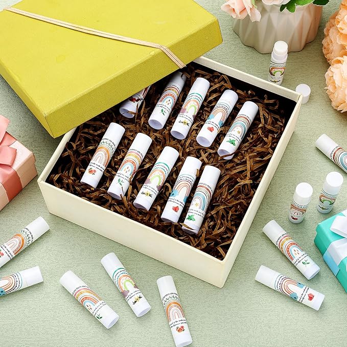 Teacher Appreciation Lip Balm Gifts Rainbow Employee Thank You Gifts for Being Awesome Graduation Party Favor for Teacher Coworkers Women Colleague Staff Friend Volunteer(100 Pcs)-Velvo Beauty