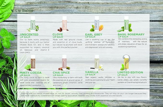 Unscented Lip Balm, Herbal Lip Balm, Healing Lip Balm, Balm for Perioral Dermatitis, Very Dry Lips, Natural Fragrance Free Beeswax Lip Balm (Unscented Pack of 3)-Velvo Beauty