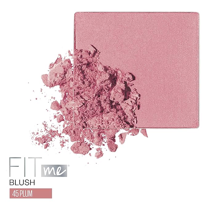 Maybelline Fit Me Blush, Lightweight, Smooth, Blendable, Long-lasting All-Day Face Enhancing Makeup Color, Plum, 1 Count-Velvo Beauty