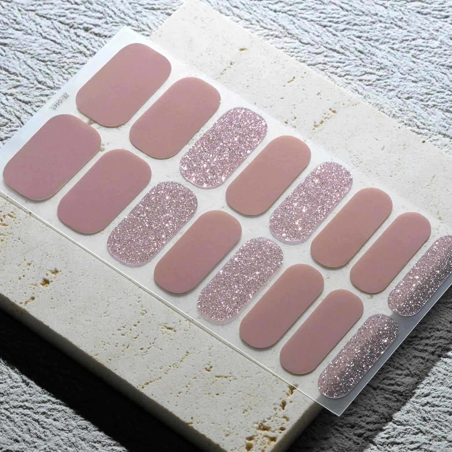 Nail Polish Strips, 32PCS Salon Quality Wraps, Long Lasting Gel Nail Stickers for Women Easy Apply& Remove (Taro Slushy)-Velvo Beauty