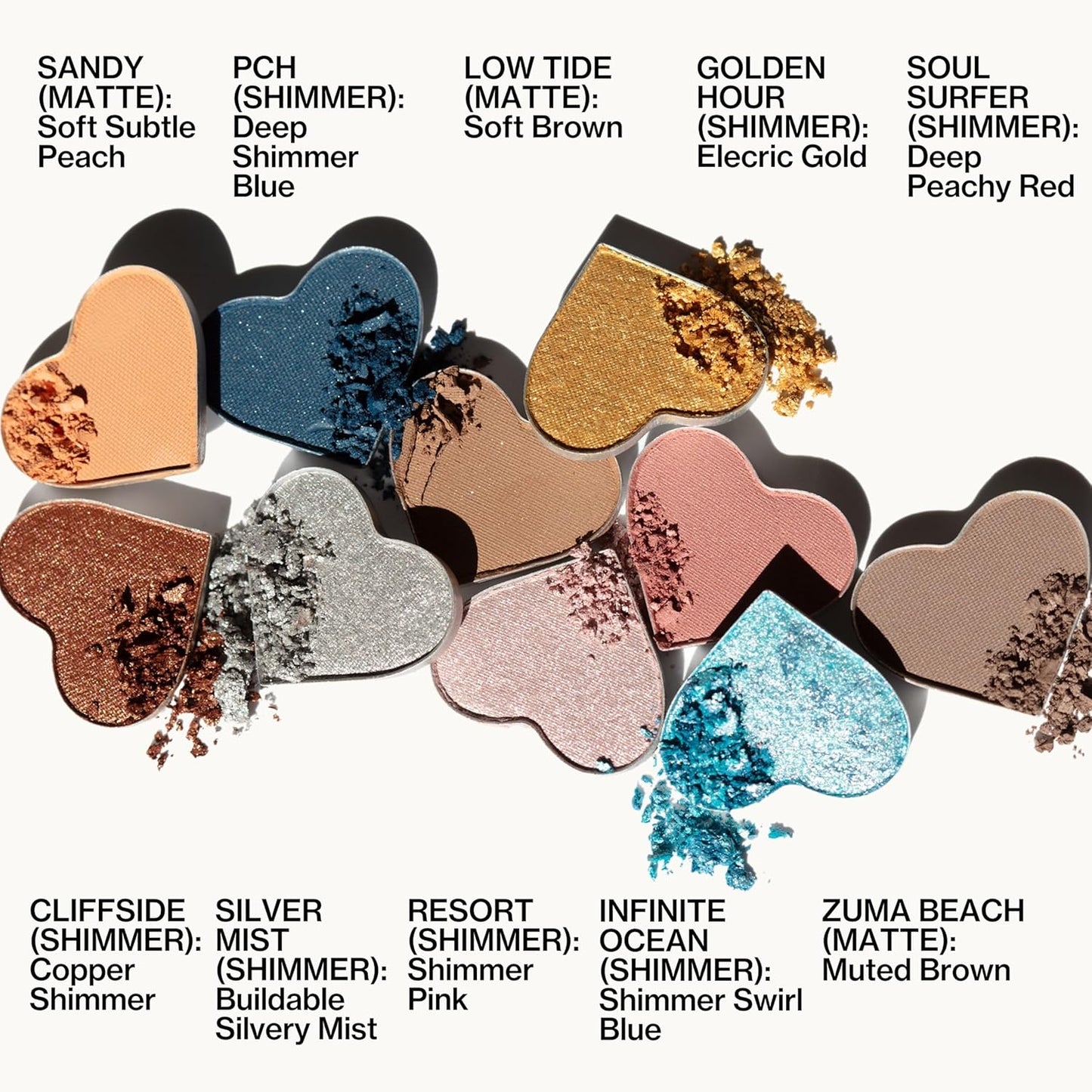 Pacifica Eyeshadow Palette – Malibu Mineral Eyeshadow, Blendable Neutral Shades with Velvet Matte, Shimmer & Metallic, Cocoa Butter Infused, Talc-Free, Vegan & Cruelty-Free, 0.24 oz (10 Shades)-Velvo Beauty