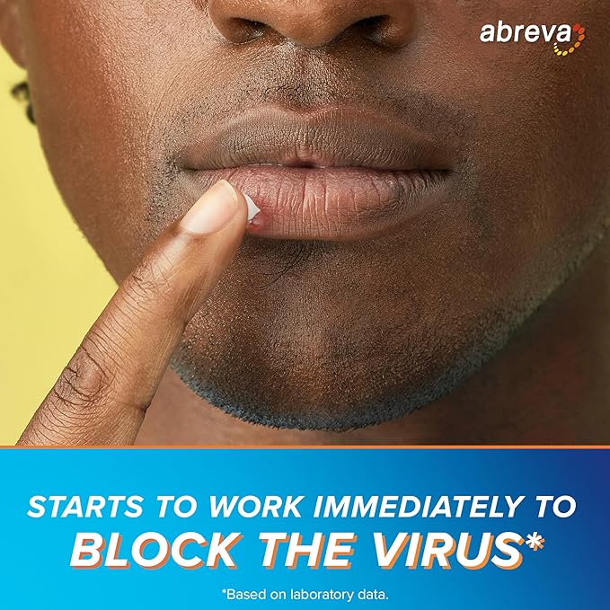 Abreva 10 Percent Docosanol Cold Sore Treatment, Fever Blister and Cold Sore Cream - 0.07 oz plus ChapStick Moisturizer Original Lip Balm - 0.15 oz Value Pack-Velvo Beauty