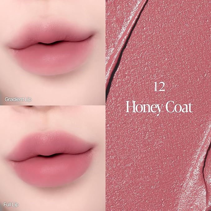 Espoir Couture Lip Tint Fitting Blur #12 Honey Coat 0.14oz | Soft and Creamy Color for Blurry Lip Look | Smudge-Proof Fixing Lip Stain | Lightweight and Comfortable Matte Finish-Velvo Beauty