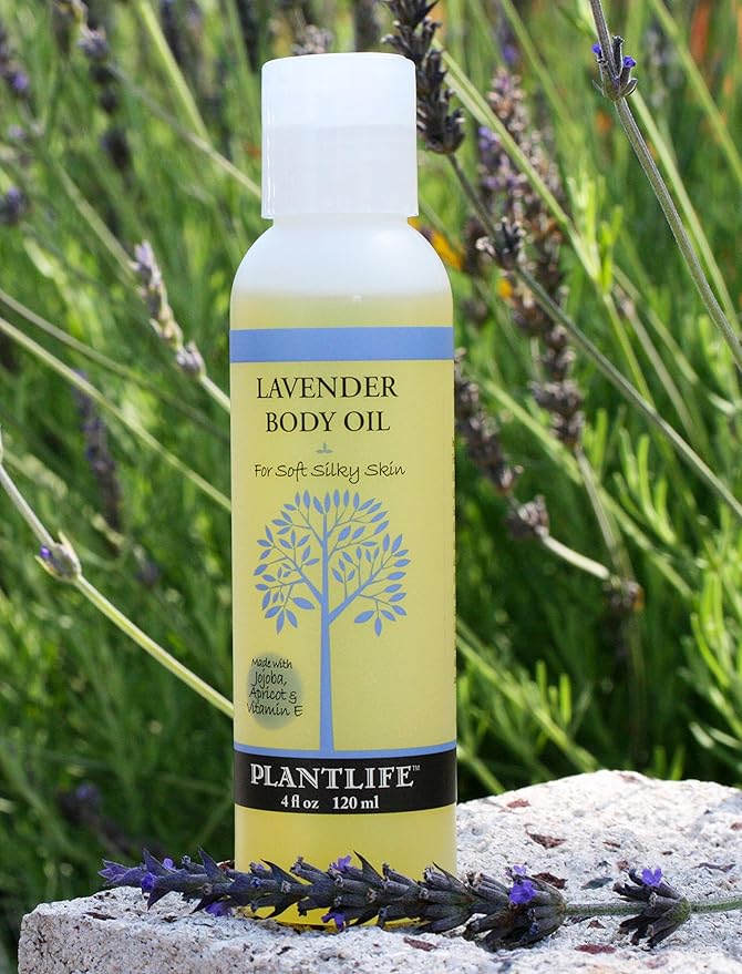 Plantlife Lavender Body Oil - Moisturizing Natural Body Oil for All Skin Types - Nourishing Dry Skin and Making It Feel Soft and Silky for Women & Men - Bath, Body & Massage Oil - 4oz-Velvo Beauty