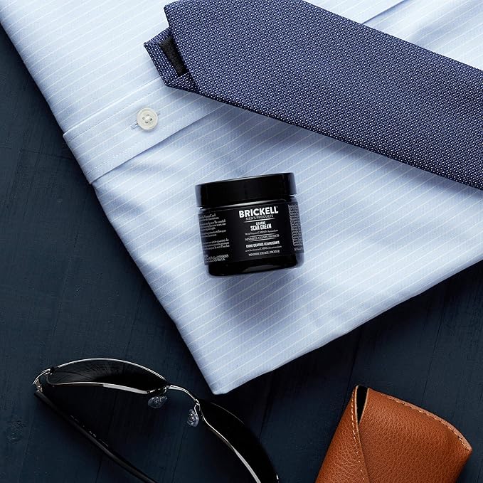 Brickell Men's Clearing Scar Cream for Men, Natural and Organic Scar Clearing Cream to Reduce the Appearance of Scars and Even Skin Pigmentation, 2 Ounces, Scented-Velvo Beauty