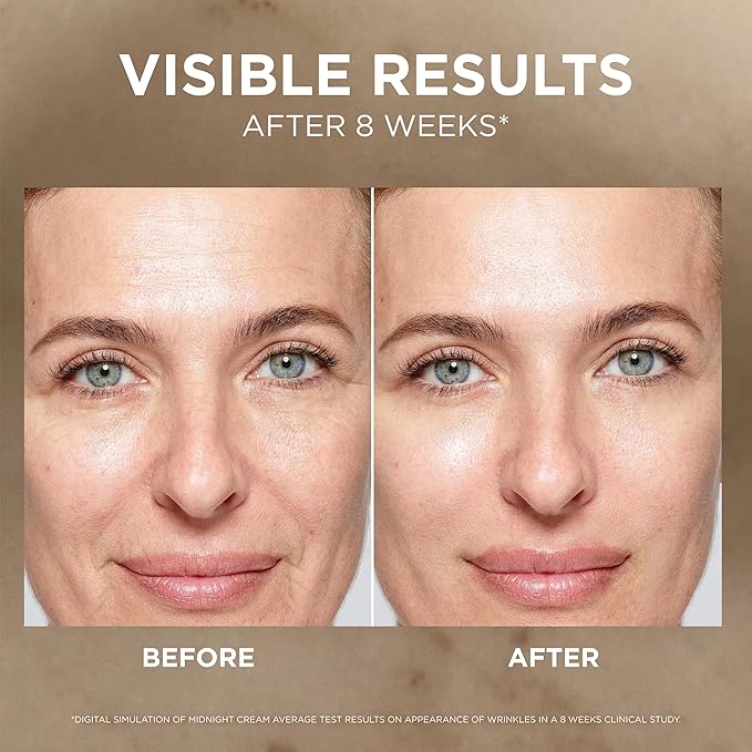 L'Oreal Paris Age Perfect Anti-Aging Midnight Cream, Face Moisturizer to Reduce Wrinkles and Firm Skin, 1.7oz + Serum Sample-Velvo Beauty