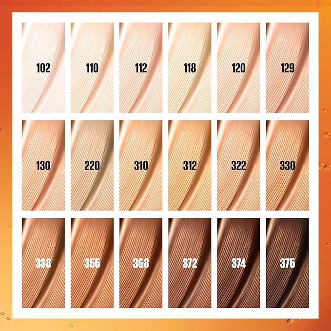 Maybelline Super Stay Up to 24HR Skin Tint, Radiant Light-to-Medium Coverage Foundation, Makeup Infused With Vitamin C, 322, 1 Count-Velvo Beauty