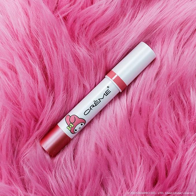 The Crème Shop Kuromi Hello Lippy Tinted Moisturizing Lip Balm, Korean Lip Tint - Pink Fluff-Velvo Beauty