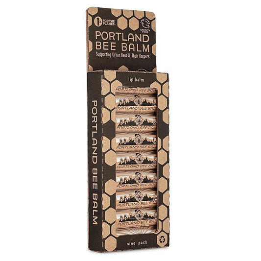 Portland Bee Balm Solar Eclipse All Natural Handmade Beeswax Based SPF 15 Lip Balm, 9 Count-Velvo Beauty