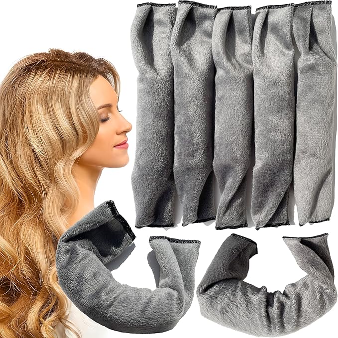 Aimin Hair Rollers Night Sleep Foam Hair Curler Rollers Flexible Soft Pillow Hair Rollers DIY Sponge Hair Styling Rollers Tools set (18 pcs gray) …-Velvo Beauty