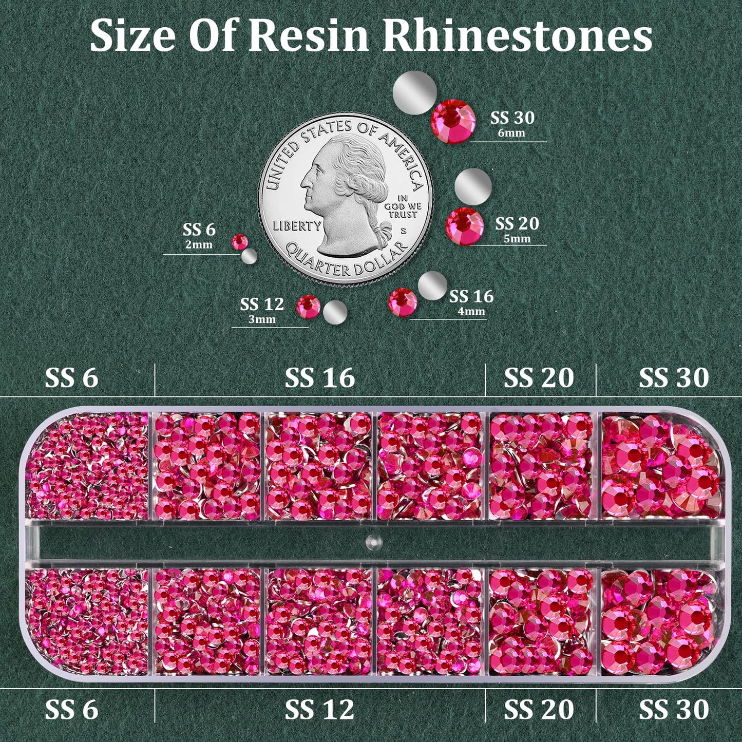 Resin Rhinestones for Crafting with B7000 Jewelry Glue, 1 Box Hot Pink Flatback Crystals with 3Pcs 10ml Glue for Bedazzling Crafts DIY Nail Art Makeup，Non Hotfix Gems for Clothing Shoes-Velvo Beauty