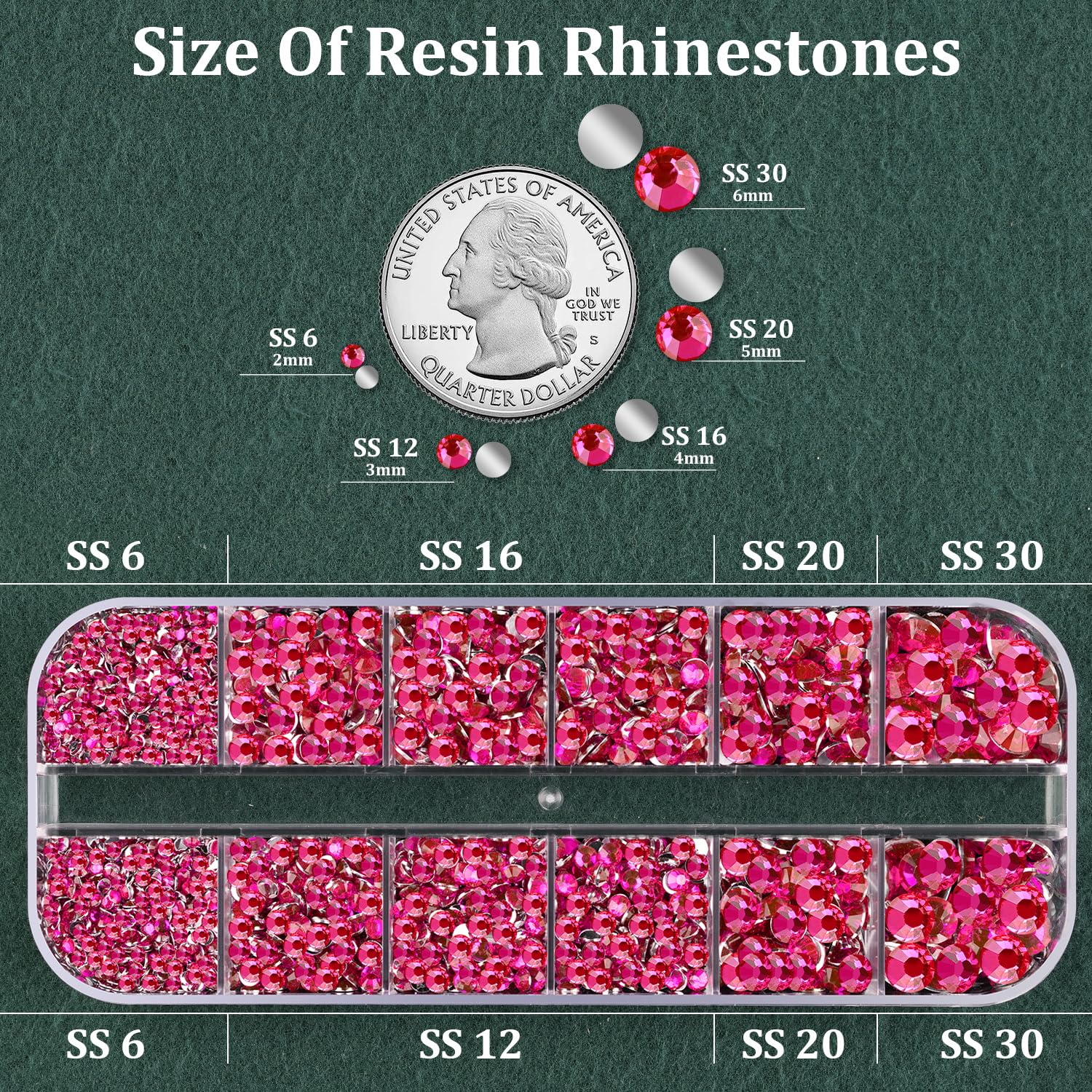 Resin Rhinestones for Crafting with B7000 Jewelry Glue, 1 Box Hot Pink Flatback Crystals with 3Pcs 10ml Glue for Bedazzling Crafts DIY Nail Art Makeup，Non Hotfix Gems for Clothing Shoes-Velvo Beauty