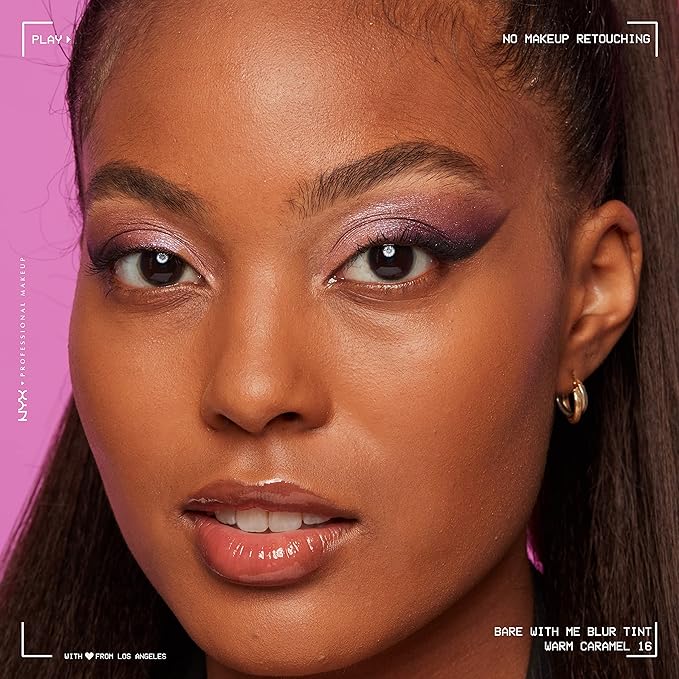 NYX PROFESSIONAL MAKEUP Bare With Me Blur Skin Tint Foundation Make Up with Matcha, Glycerin & Niacinamide - Warm Caramel-Velvo Beauty