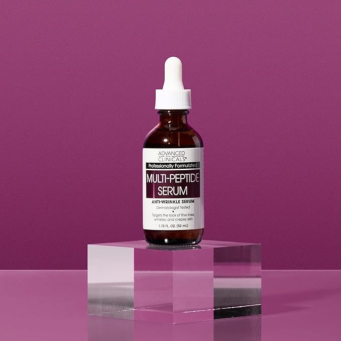 Advanced Clinicals Multi Peptides Serum For Face | Visible Anti Aging Hydrating Collagen Peptide Facial Serum With Vitamin E Helps Improve Look Of Wrinkles, Puffiness, & Uneven Skin Tone, 2-Pack-Velvo Beauty