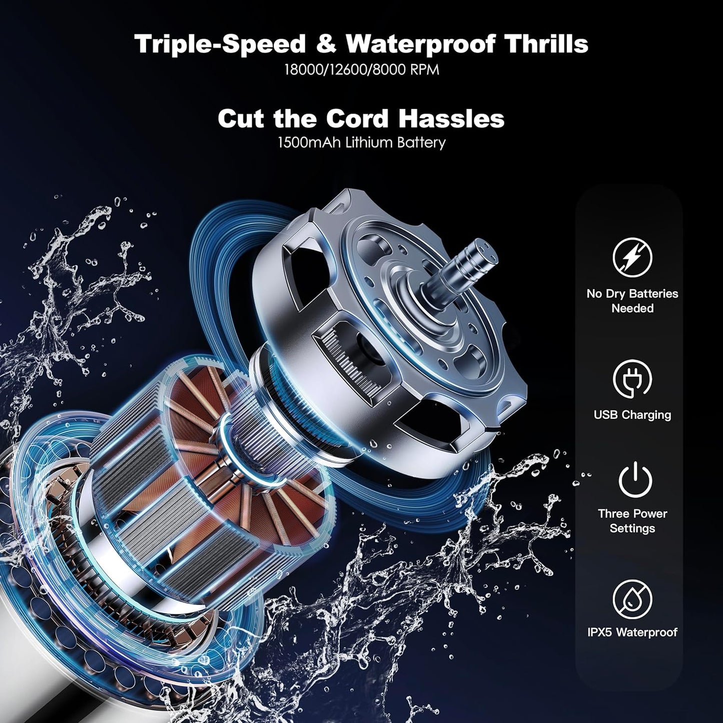 Electric Makeup Brush Cleaner Bundle with Tea Tree Oil Cleaner 25.36 fl.oz-Velvo Beauty