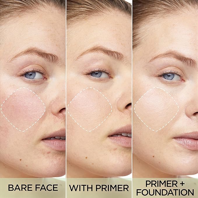 L'Oreal Paris Prime Lab Up to 24H Redness Eraser Face Primer Infused with Niacinamide to Reduce Face Redness and Extend Makeup Wear, 1.01 Fl Oz-Velvo Beauty