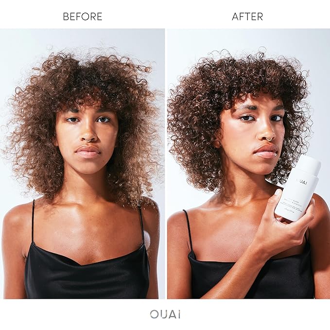 OUAI Hair Gloss - In-Shower Shiny Hair Treatment & Glaze with Frizz Control - Heat Protectant Infused with Hyaluronic Acid, Rice Water & Panthenol - Paraben, Phthalate & Sulfate Free (6 Oz)-Velvo Beauty