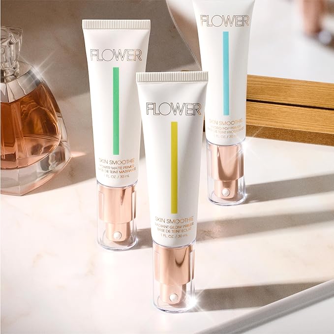 FLOWER BEAUTY By Drew Barrymore Skin Smoothie Radiant Glow Primer - Natural + Radiant Finish - Weightless Texture - Antioxidant-Rich + Silky Finish-Velvo Beauty