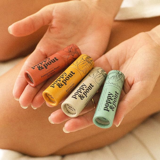 Poppy & Pout Island Coconut Jumbo Lip Balm | All Natural Lip Balms & Moisturizers | Hydrates with Beeswax, Vitamin E, Organic Coconut Oil | Cruelty-Free | Lip Balm in Recyclable Cardboard Tube-Velvo Beauty