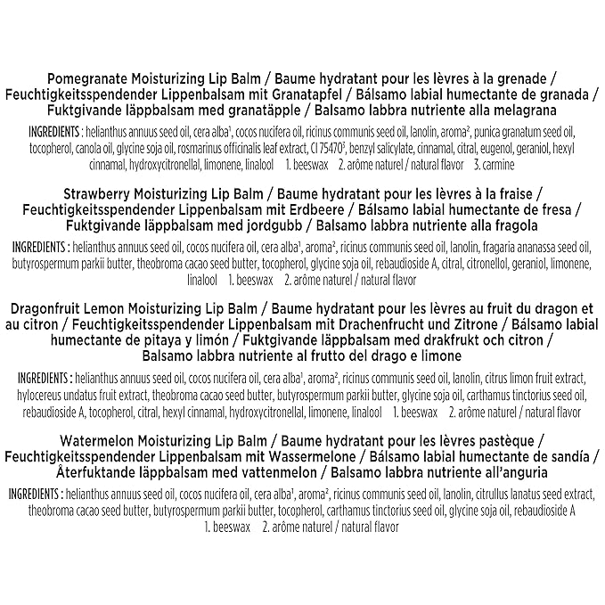 Burt's Bees Bee Mine Lip Balm Gift Set, Strawberry, Dragonfruit Lemon, Pomegranate and Watermelon, 4 Personalized Lip Balms, Pack May Vary-Velvo Beauty