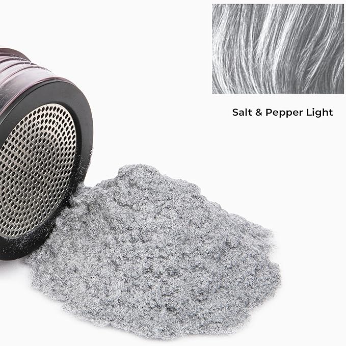 Trial Size - Make Thin Hair Look 10X Fuller. Eliminate Bald Spot and Thinning Hair Instantly. All-Natural Hair Concealer. Salt & Pepper - Light-Velvo Beauty