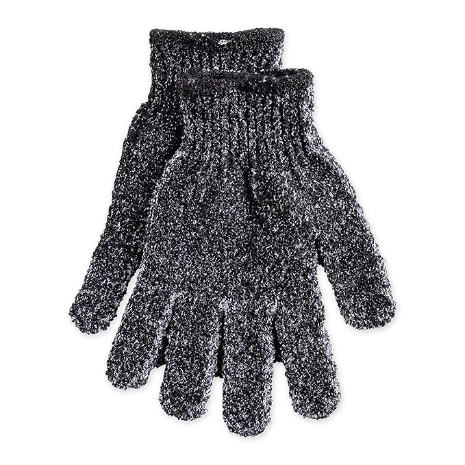 Urbana Spa Prive Men's Bamboo Charcoal Collection, Exfoliating Gloves-Velvo Beauty