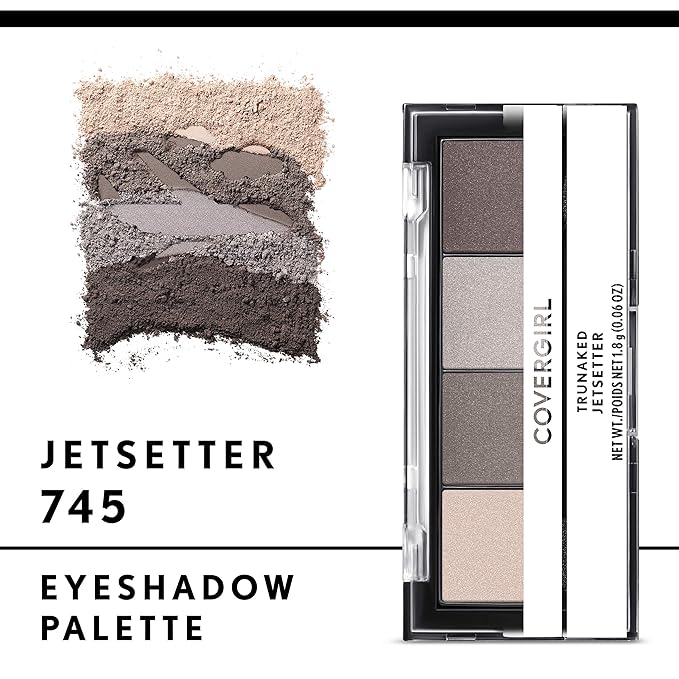 COVERGIRL Trunaked Quad Eyeshadow Palette, Jetsetter, Jetsetter, 0.06 Ounce-Velvo Beauty