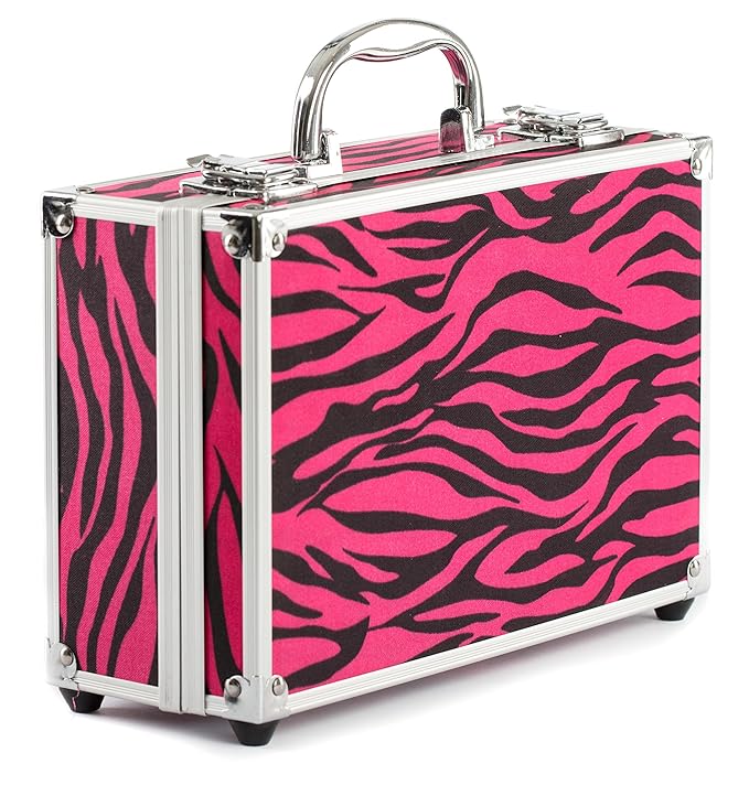 Makeup Kit Gift Set - 51 Piece - 32 Eye Shadows, 2 Blushes, 2 Lip Glosses, 2 Lipsticks, 2 Eye Liner Pencils, 1 Lip Liner Pencil, 1 Mascara - Case with Carrying Handle-Velvo Beauty