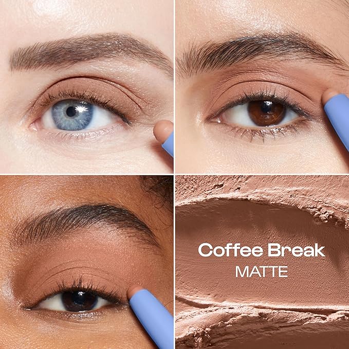 ALLEYOOP 11th Hour Cream Eye Shadow Sticks - Coffee Break (Matte) - Award-winning Eyeshadow Stick - Smudge-Proof and Crease Proof for Over 11 Hours - Easy-To-Apply and Compact for Travel, 0.05 Oz-Velvo Beauty