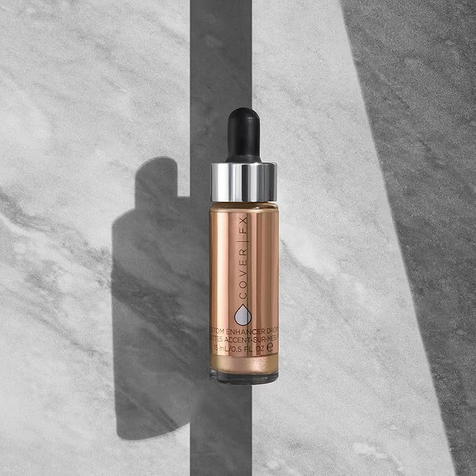 COVER FX Custom Enhancer Drops - Moonlight : Champagne Finish - 15mL - Radiant Glow - Liquid Highlighter-Velvo Beauty