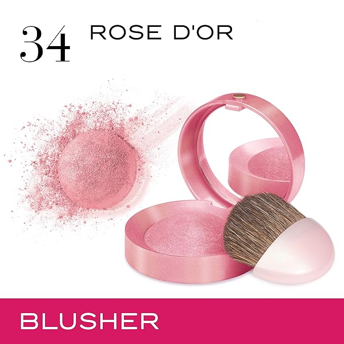 Bourjois Blush for Women, No. 34 Rose d'or, 0.08 Ounce-Velvo Beauty