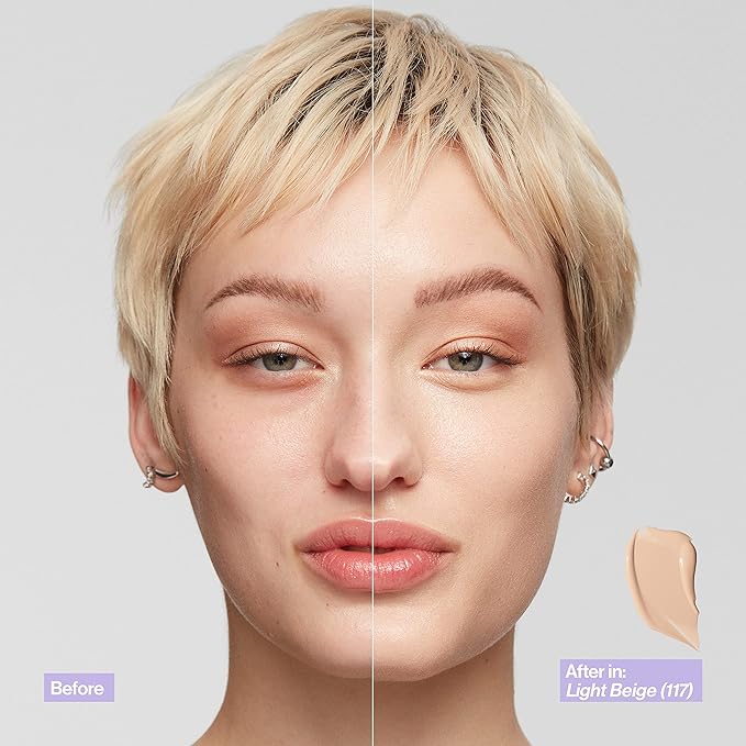 Revlon Illuminance Skin-Caring Liquid Foundation, Hyaluronic Acid, Hydrating and Nourishing Formula with Medium Coverage, 201 Creamy Natural (Pack of 1)-Velvo Beauty