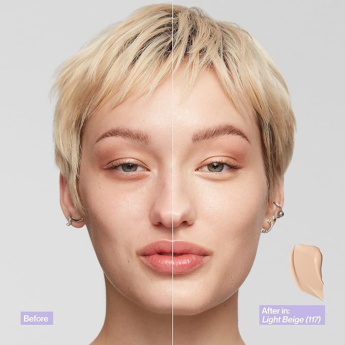 Revlon Illuminance Skin-Caring Liquid Foundation, Hyaluronic Acid, Hydrating and Nourishing Formula with Medium Coverage, 217 Beige (Pack of 1)-Velvo Beauty