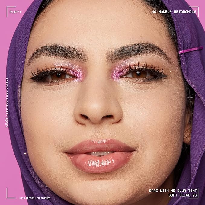 NYX PROFESSIONAL MAKEUP Bare With Me Blur Skin Tint Foundation Make Up with Matcha, Glycerin & Niacinamide - Soft Beige-Velvo Beauty