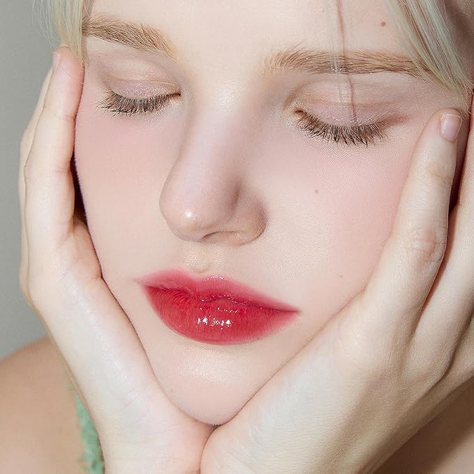 AOU GLOWY TINT BALM Tinted Lip Balm with Natural Gloss Instant Hydration for Chapped Lips 0.12Oz (04 Cherry Balm)-Velvo Beauty