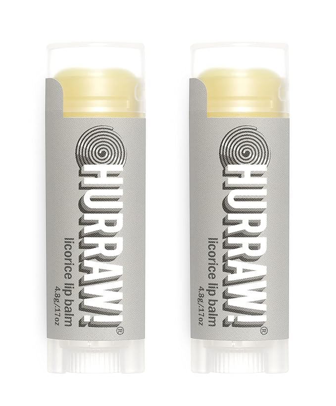 Hurraw! Licorice Lip Balm, 2 Pack: Organic, Certified Vegan, Cruelty and Gluten Free. Non-GMO, 100% Natural Ingredients. Bee, Shea, Soy and Palm Free. Made in USA-Velvo Beauty