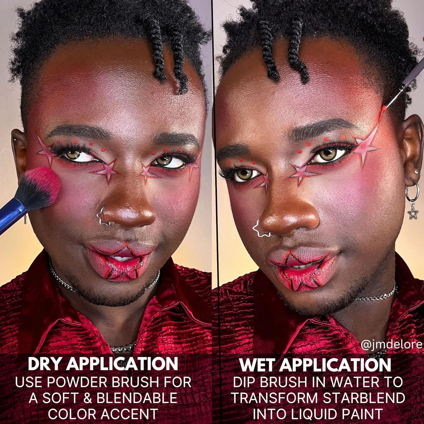 Mehron Makeup StarBlend Cake Makeup | Wet/Dry Pressed Powder Face | Powder Foundation | Black Body and Face Paint 2 oz (56g)-Velvo Beauty