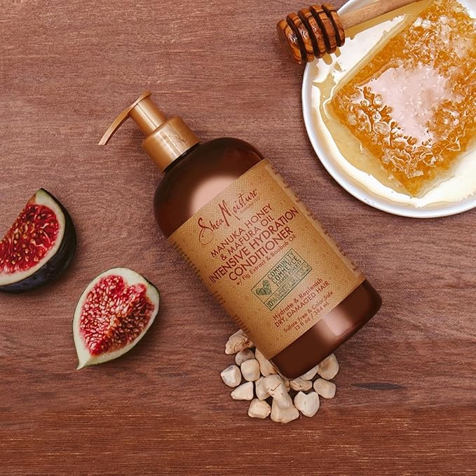 SheaMoisture Conditioner Intensive Hydration for Dry, Damaged Hair Manuka Honey and Mafura Oil to Nourish and Soften Hair 13 oz-Velvo Beauty