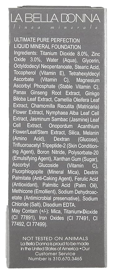 La Bella Donna Women's Ultimate Pure Perfection Liquid Mineral Foundation SPF 15 | Marta-Velvo Beauty