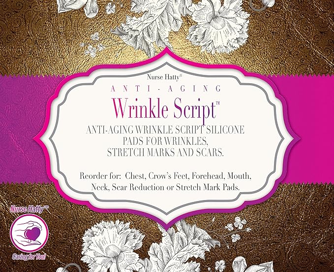 Nurse Hatty® Anti-aging Wrinkle Script Forehead 2pk. Silicone Skincare Pads for Wrinkles-Velvo Beauty