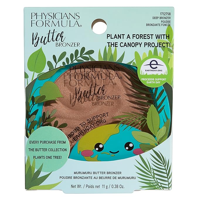 Physicians Formula Earth Day Butter Bronzer Deep Bronzer, Clean Beauty, Dermatologist Tested, Vegan, Cruelty-Free-Velvo Beauty