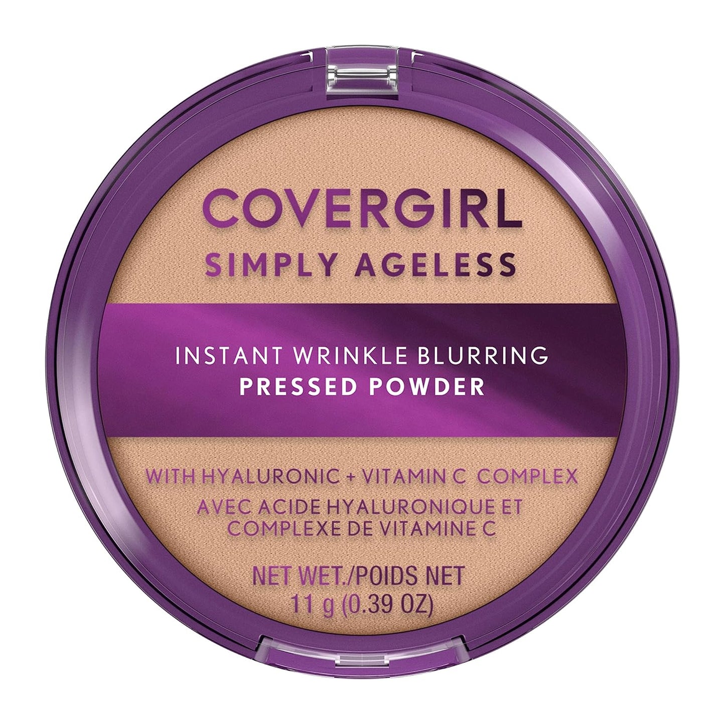 COVERGIRL Simply Ageless Instant Wrinkle-Defying Foundation Creamy Natural 0.44 Fl Oz & Instant Wrinkle Blurring Pressed Powder Classic Ivory 0.39 Oz-Velvo Beauty
