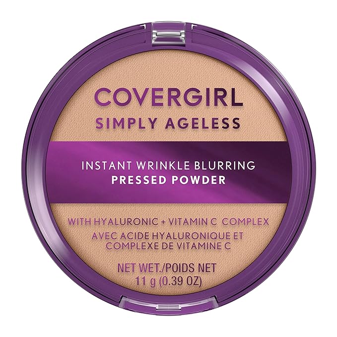 Covergirl Simply Ageless Instant Wrinkle Blurring Pressed Powder, Classic Ivory, 0.39 Oz-Velvo Beauty