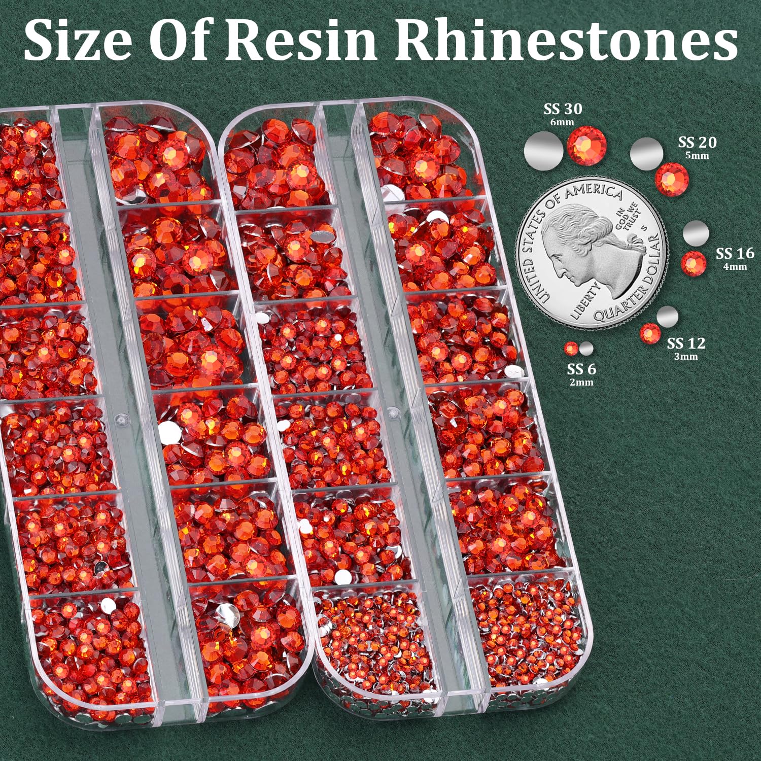 Resin Rhinestones for Crafting with B7000 Jewelry Glue, 2 Boxes Red Zircon Flatback Crystals with 3Pcs 10ml Glue for Bedazzling Crafts DIY Nail Art Makeup, Gems for Clothing Shoes-Velvo Beauty